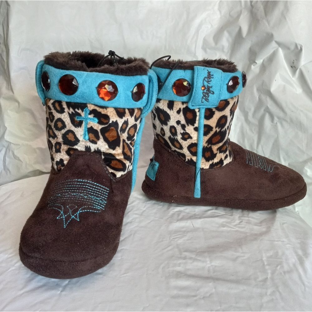NEW Blazin Roxx Embellished Cowboy Boot Sleepers Size Youth S 12/13
